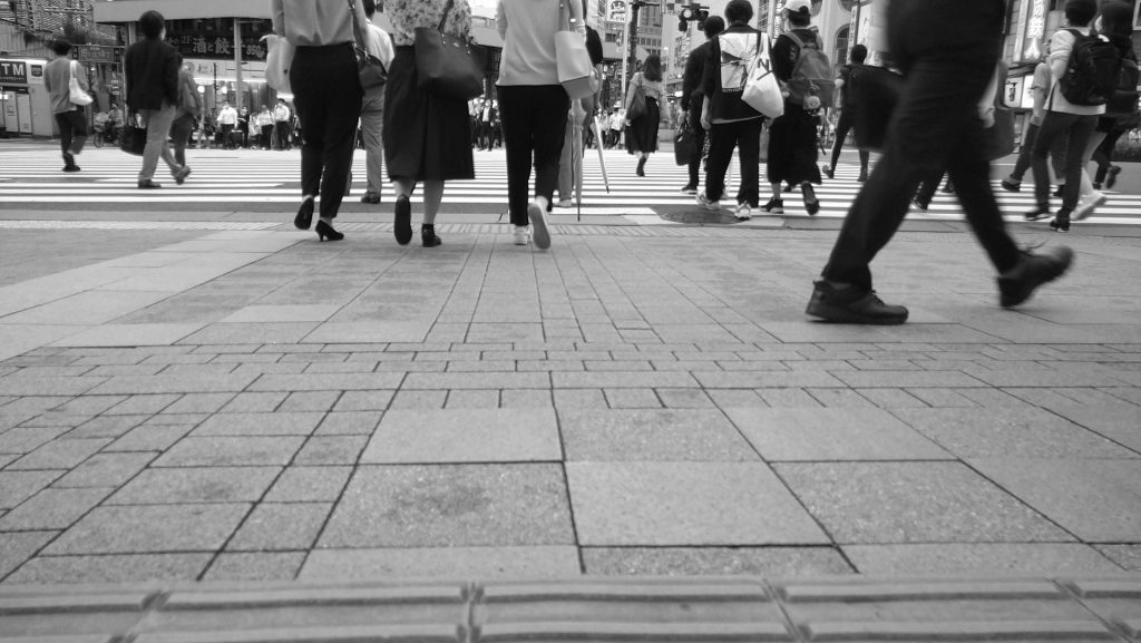 人の流れがわかる写真