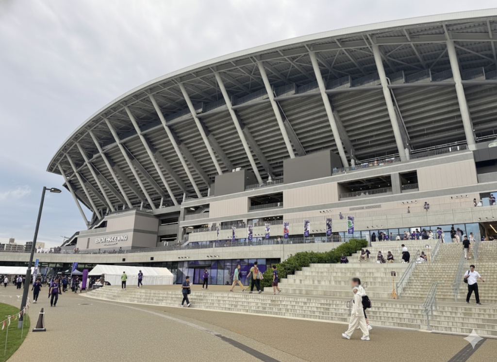 サンフレッチェ広島のホームスタジアム周辺の外観