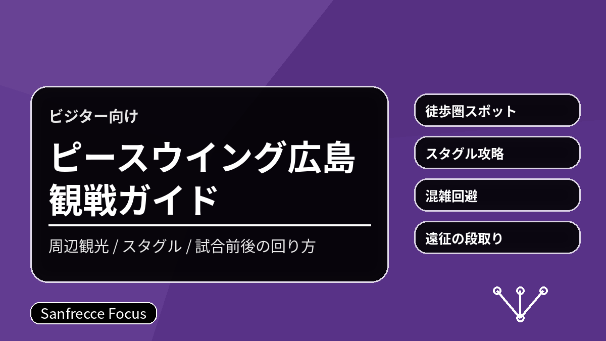 エディオンピースウイング広島のビジター向け観戦ガイド（観光・スタグル・当日の回り方）
